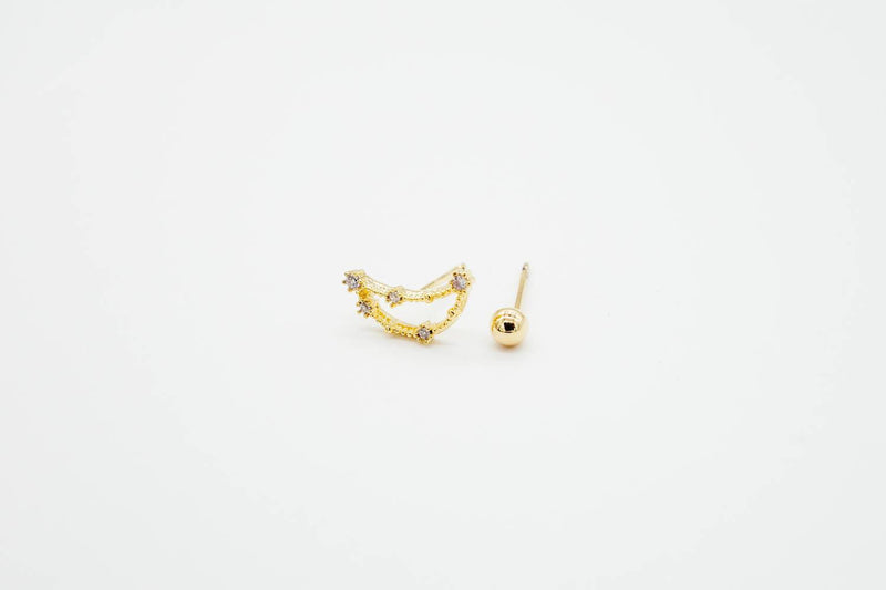 Arionjewelry star sign earrings asymmetric 