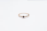 Arion rose gold plated ring black stone