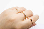 Arionjewelry rosegold black stone rings 