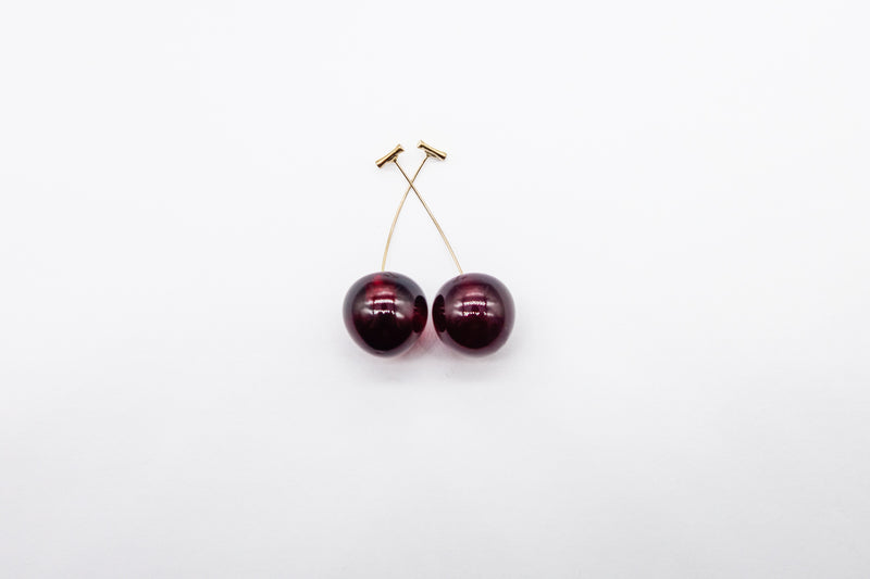 arionjewelry darkred cherry earrings