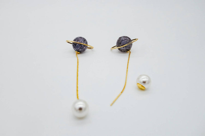 arionjewelry planet earrings pearls
