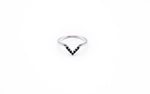 arion sterling silver ring with black cubic zirconia