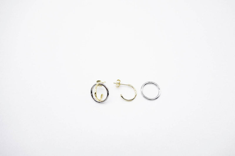 arion jewelry silver gold earring