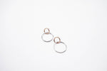 arion rose gold and silver earrings