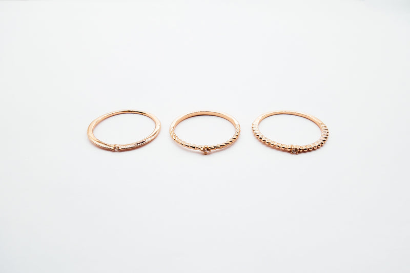 arion jewelry rose gold ring set